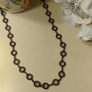 🖤 Translucent Black Jeweled Necklace